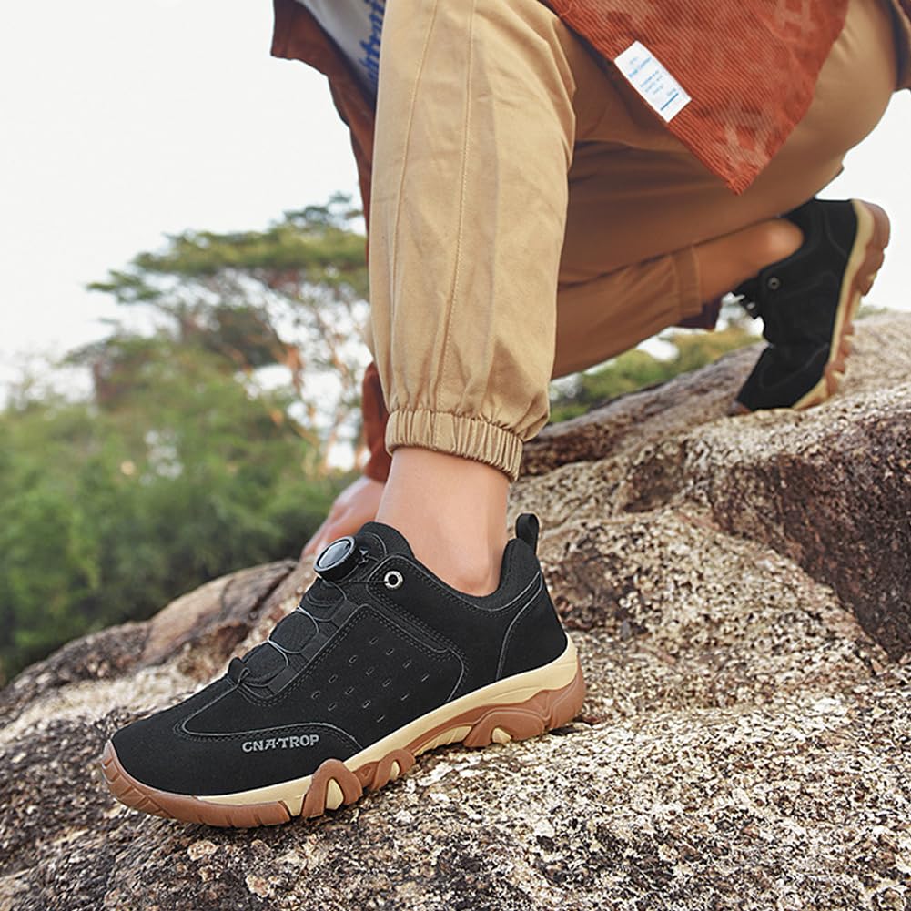 Męskie buty szlakowe, trampki turystyczne, outdoorowe, zamszowe, tekstylne, oddychające, dopasowanie, elastyczne sznurowadła, trwałe wsparcie do chodzenia, trekkingu na świeżym powietrzu