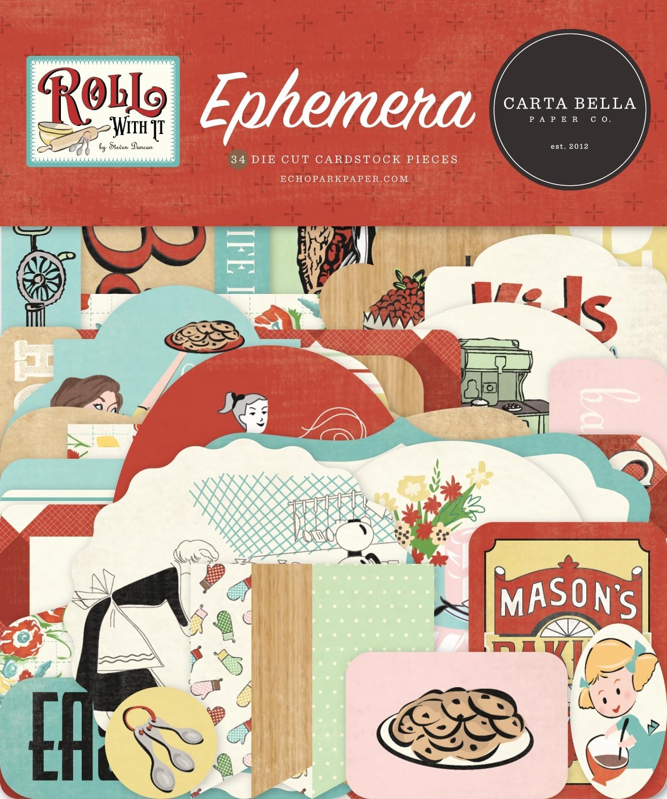 Cardstock Ephemera-Icons, Roll With It