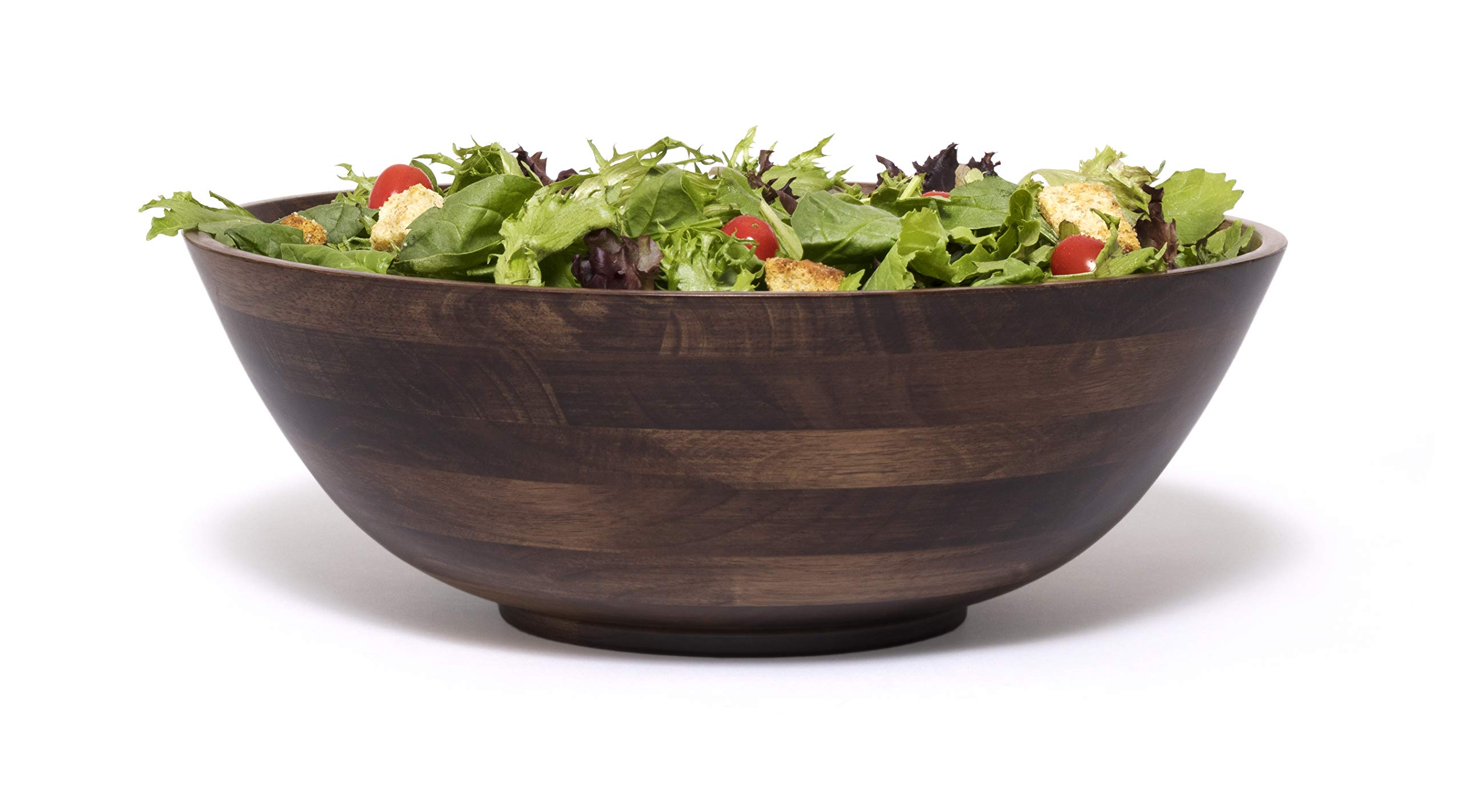Lipper International 274WN - Ensaladera (35,5 cm), diseño de nogal