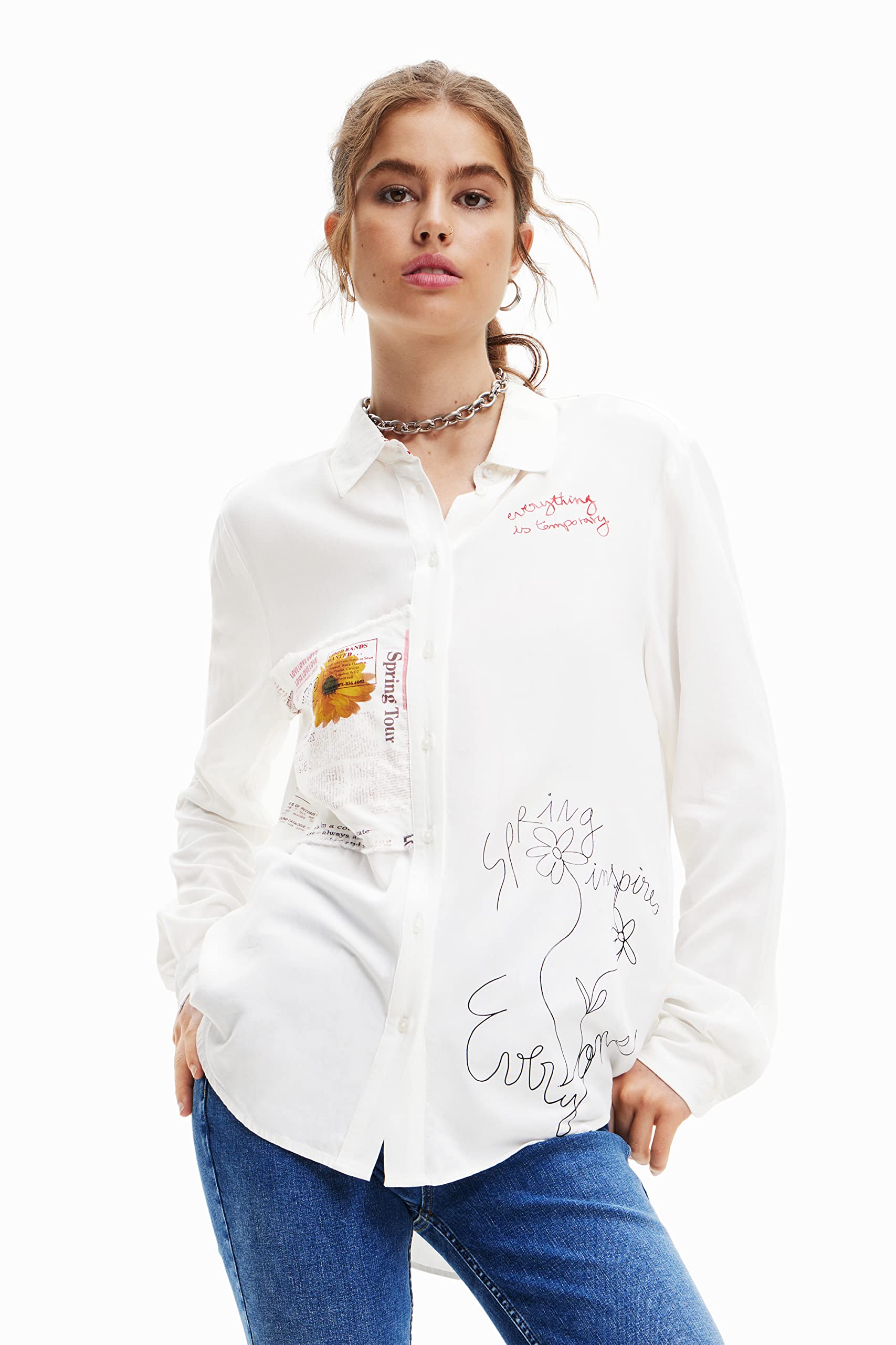 Desigual CAM_Sweet Hamburgo Camiseta para Mujer