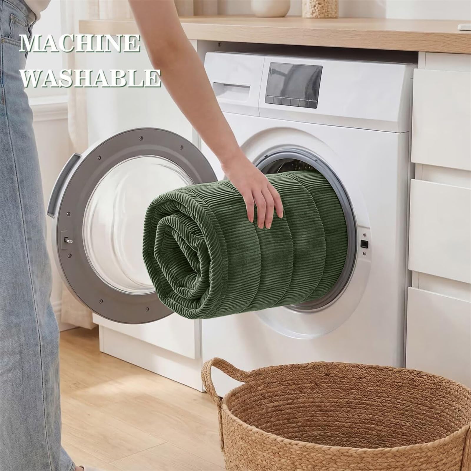 LINGKY Housse de Canapé Lavable, Housse Canapé 2 3 4 Places, Protege Canape Chien, Couvre Canapé Flanelle Antidérapant, Housse de Canapé d'angle, Protection Griffures, Vert Foncé, 90x180cm