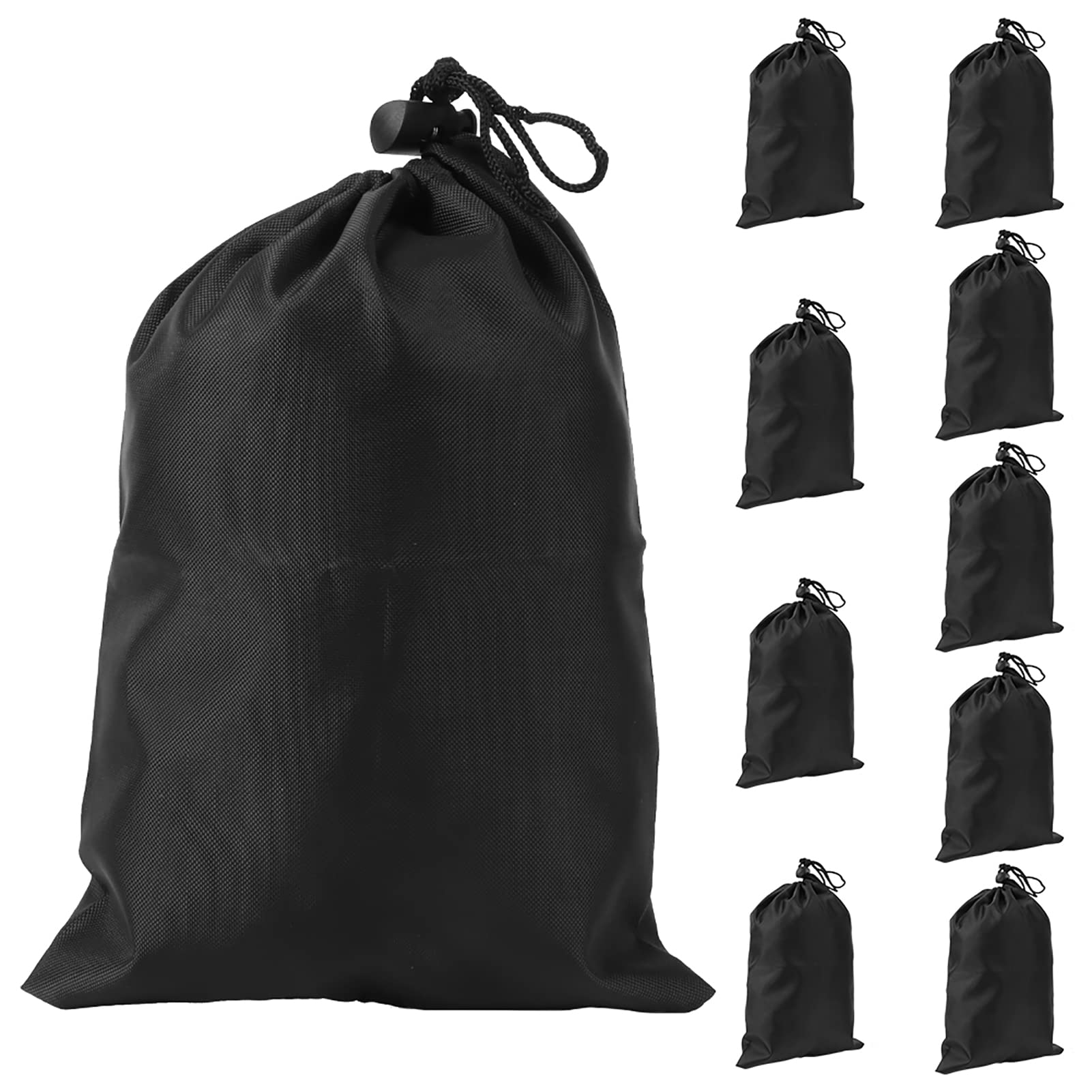 Yctze Bolsa de Cordón Impermeable Pequeña Bolsa de Transporte con Cordón Negro Bolsa de Poliéster Almacenamiento de Cuerda para Saltar Impermeable para Gimnasio Fitness Entrenamiento