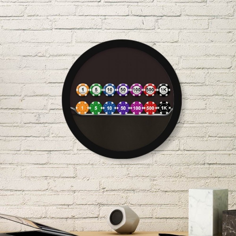 Cadre photo noir rond en bois peinture de chips DIYthinker pour égayer un mur vide