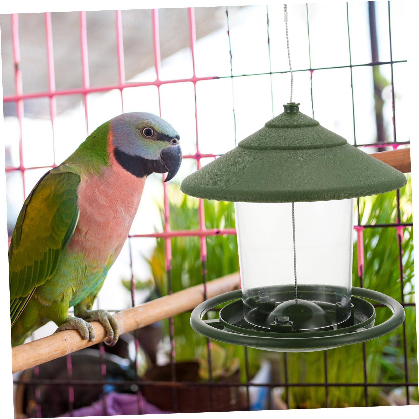 BESPORTBLE 2pezzi Mangiatoia Per Uccelli Da Appendere Dispenser Di Cibo Per Uccelli Da Giardino e Pulire Design Semplice e Pratico Per Uso Esterno