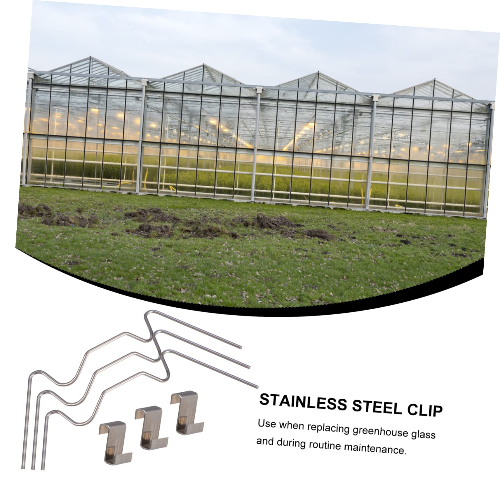 POPETPOP 400stücke Gewächshaus Clips Teiliges Aus Edelstahl Clips Für Glasrahmen Rostfrei Installieren Geeignet Für Aluminiumrahmen-gewächshäuser Langlebig Und Vielseitig