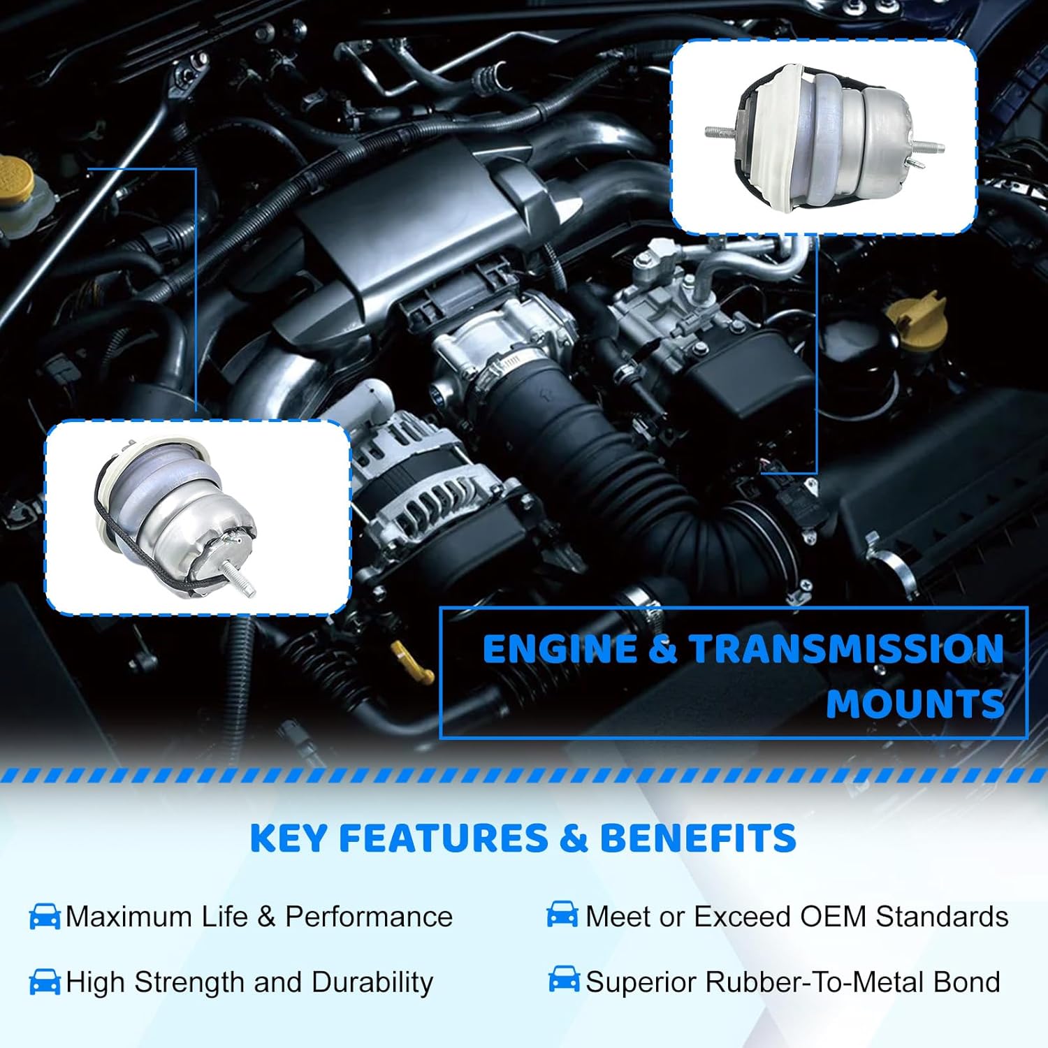Engine Mount Replace OE C2Z13435 Compatible with Jaguar XF XJ X351 AW93 6A003 AD Z9M5 K1H9H9 After-Market Parts