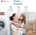 CASA COPENHAGEN® Luxuria 4Pcs Queen Sheet Set- Designed in Denmark, 100% AirCool Cotton Bed Sheets, Includes 1 Flat Sheet, Deep Pocket 1 Fitted Sheet & 2 Pillowcase Set of 4- Bright White