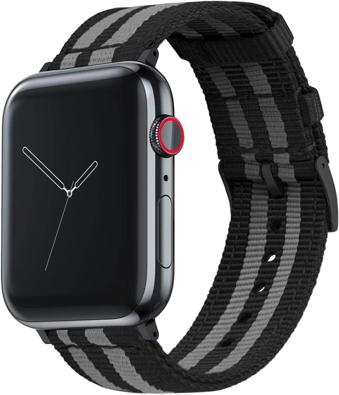 BARTON WATCH BANDSBARTON Two-piece NATO Watch Bands - Compatible with all Apple Watch Models - Series 8, 7, 6, 5, 4, 3, 2,1, SE & Ultra - Size 38mm, 40mm, 41mm, 42mm, 44mm, 45mm & 49mm