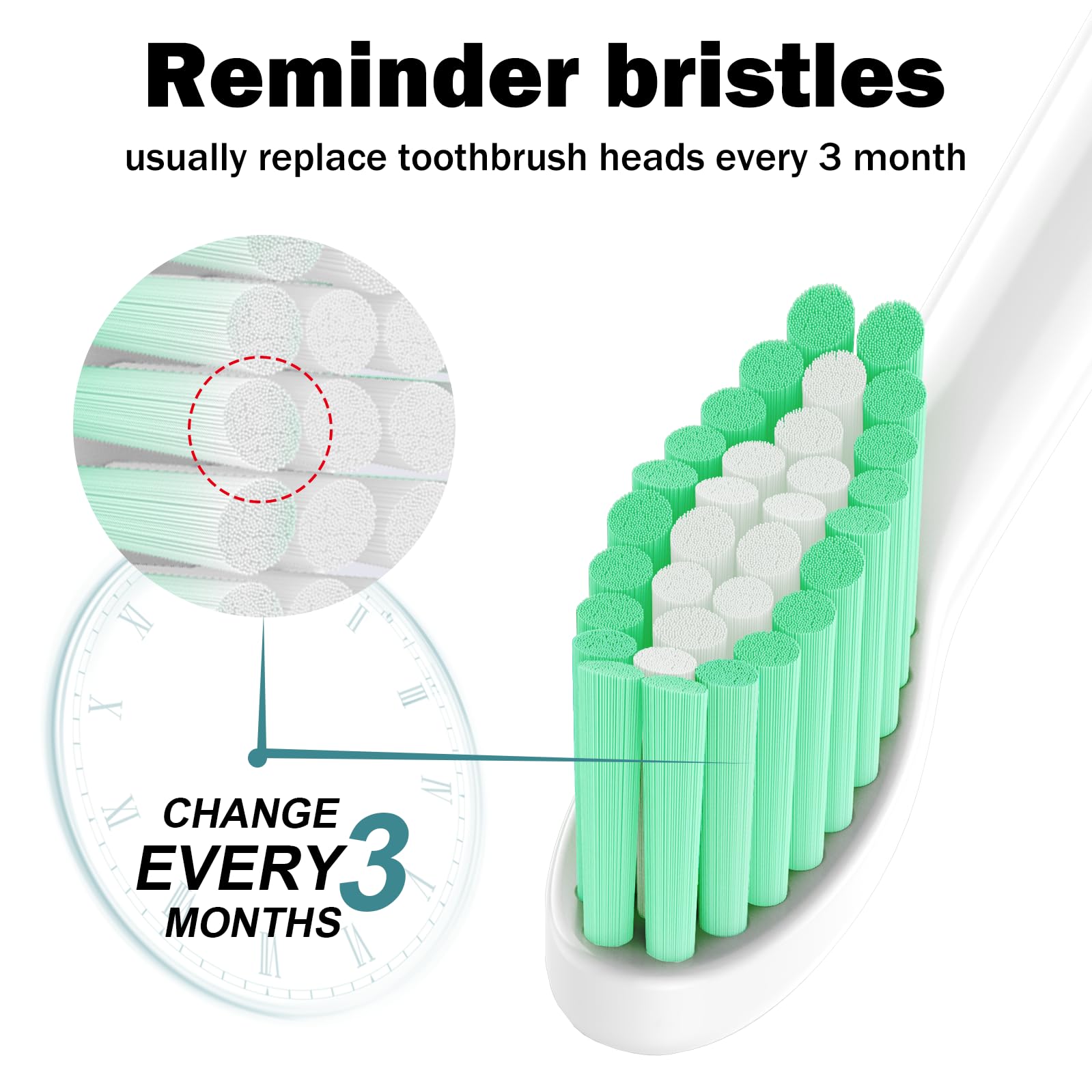Cabezales de repuesto para cepillo de dientes Philips Sonicare, cerdas suaves y medias, cabezales de repuesto para cepillo de dientes eléctrico E-Series Essence Xtreme Elite Advance y CleanCare,