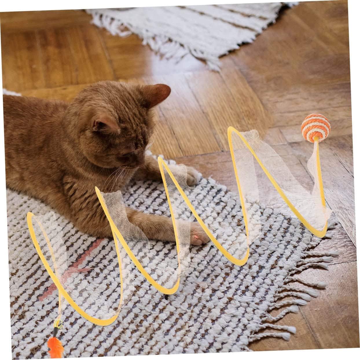 VANZACK 6pcs Cat Tunnel Toy Interactive Kitten Play Accessory for Kicking Scratching Encourages Active Play Natural Instincts for Indoor Cats