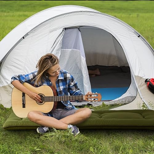 Miniatura 158 de Colchón futón japonés de piso gris constelación, de piso tatami, portátil, para acampar, para niños, sofá cama plegable enrollable con protector de