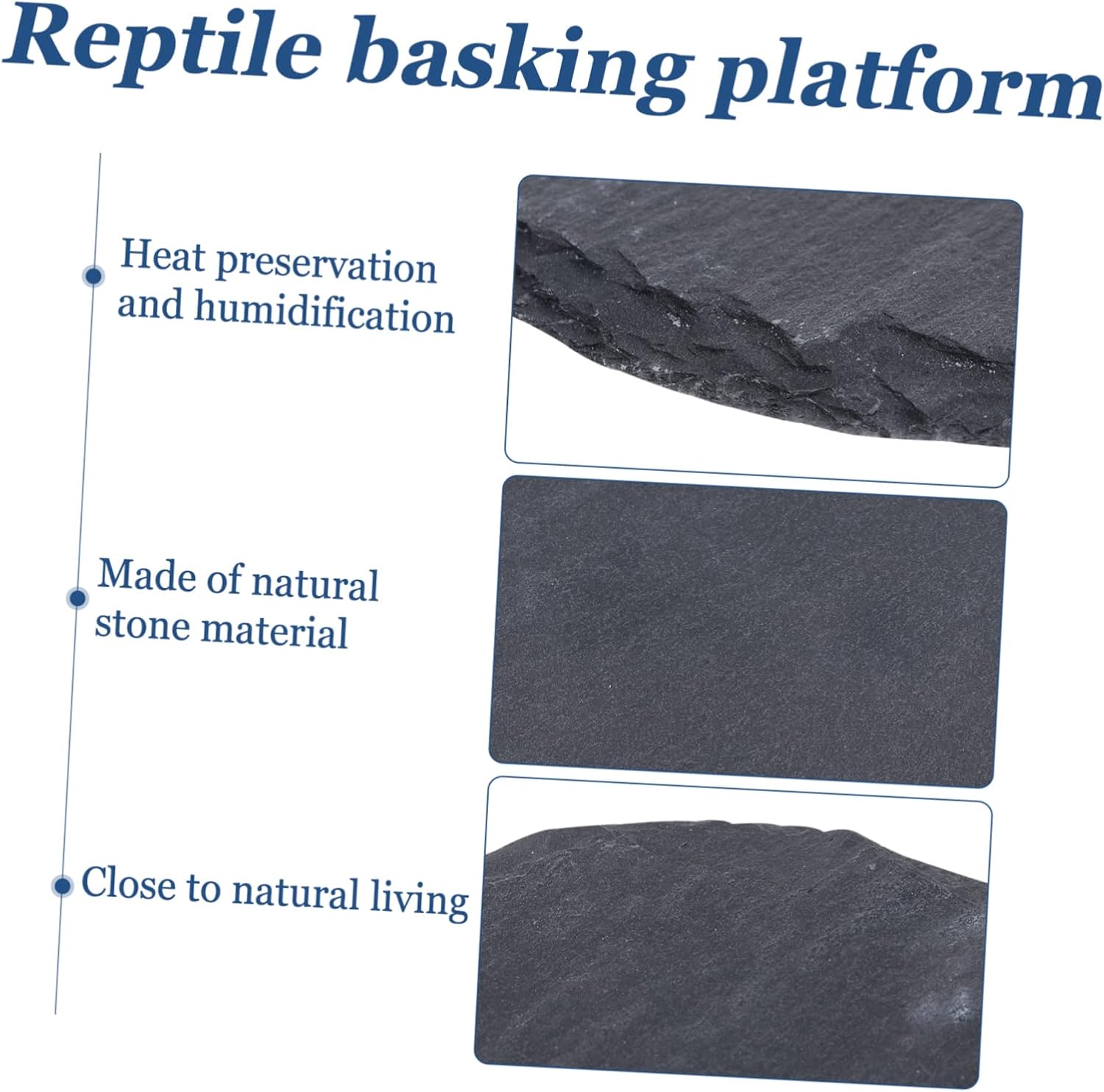 Hemoton Reptile Stone Dish Basking Platform 2pcs for Turtle Lizard