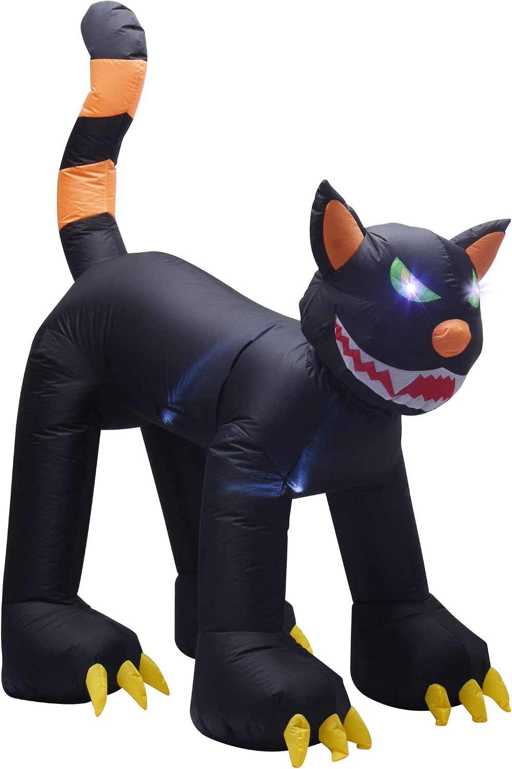 Twinkle Star Inflatable Halloween Decorations 6.5 ft Black Cat with LED Flashing Eyes and Moving Head, Home Yard Lawn Garden Party Outdoor Décor