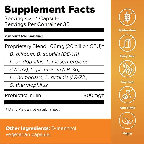 Miniatura 2 de BiotiQuest Probióticos antibióticos antibióticos para reequilibrar el cuerpo después de tomar antibióticos, 20 mil millones de UFC, sin OMG y sin