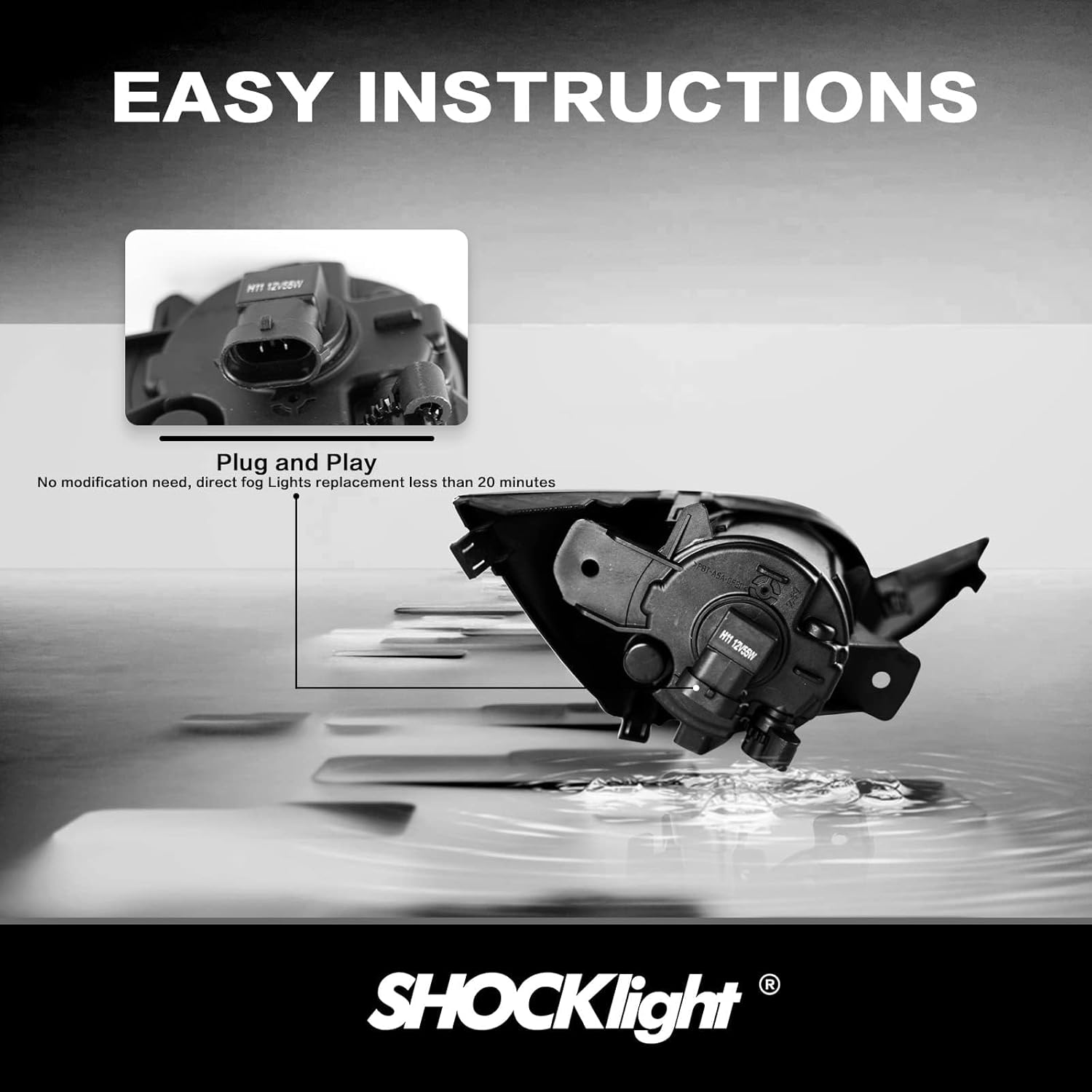 Fog Lights Assembly Replacement For 2013 2014 2015 Altima Fog Light Replacement with 12V 55W H11 Bulbs Wiring Harness and Switch