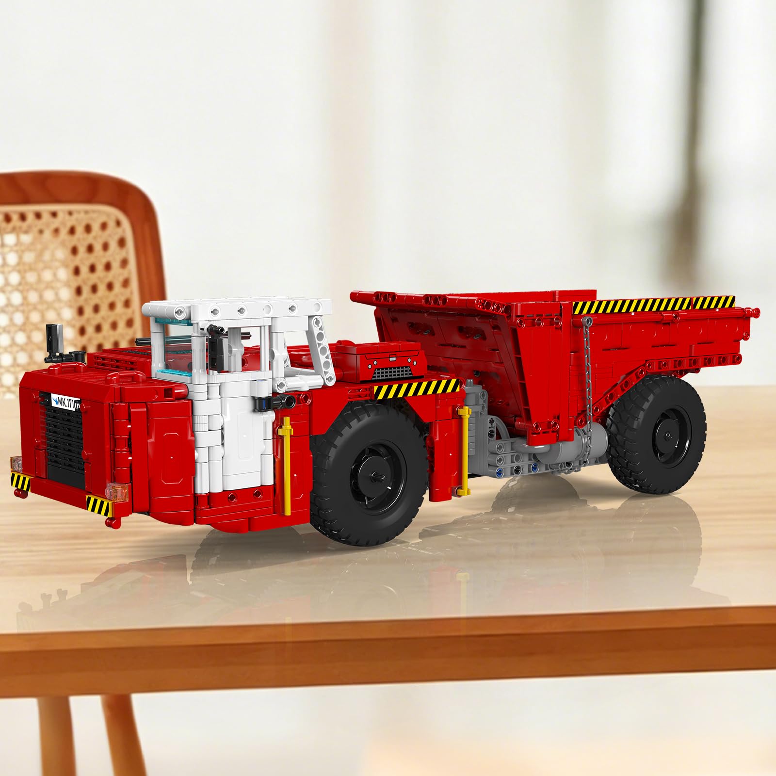 Mould King 17102 Technik Bergbau-Selbstentlader Baustein-Modell | MOC Elektrisch ferngesteuertes Baumaschinen-Bauset | APP Minen-Transport-LKW Technologie Klemmbausteine Bausatz（1730+ Teile）