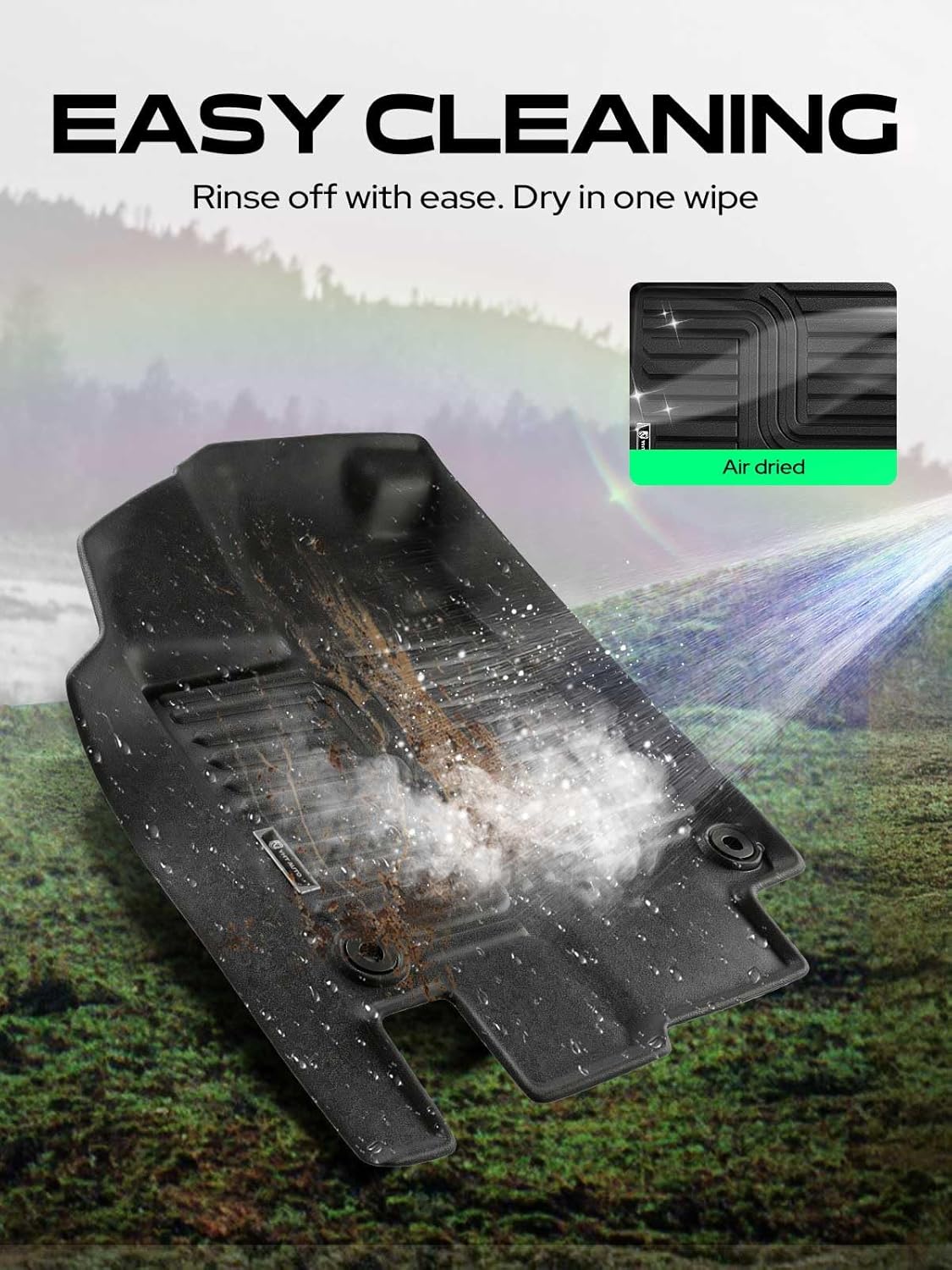 YHTAUTO Floor Mats & Cargo Liner Fit 2018-2026 Honda Odyssey, Custom Fit TPE All Weather Protection Car Mats Waterproof Anti-Slip Odorless Floor Liner, 1st & 2nd Row & 3 Rows, Set of 4