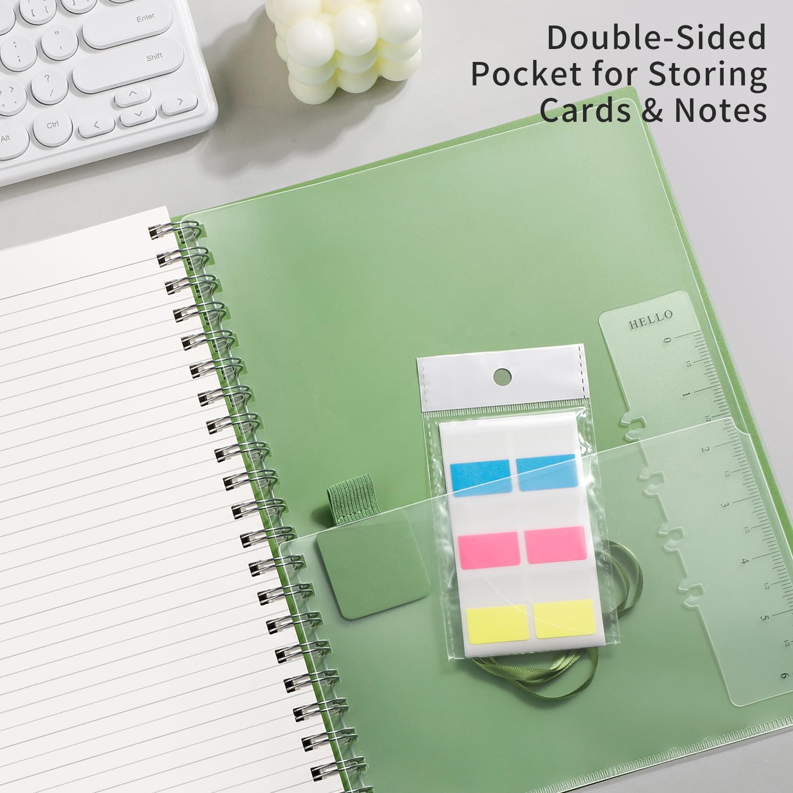 EMSHOI A4 Notebook Lined 300 Pages/150 Sheets, Wirebound Spiral Notepad, 100gsm Thick Paper, Waterproof Softcover - Image 4