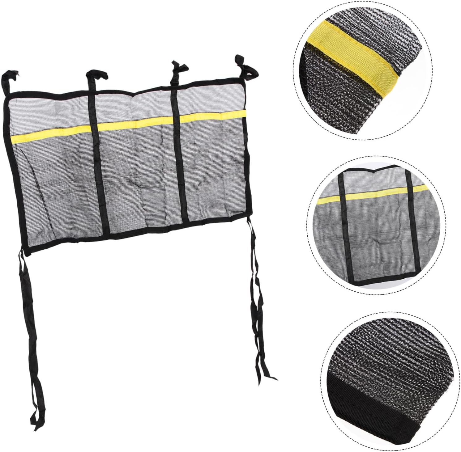 Trampoline Shoe Holder Mesh Bag for Shoes and Small Items, Black image 5