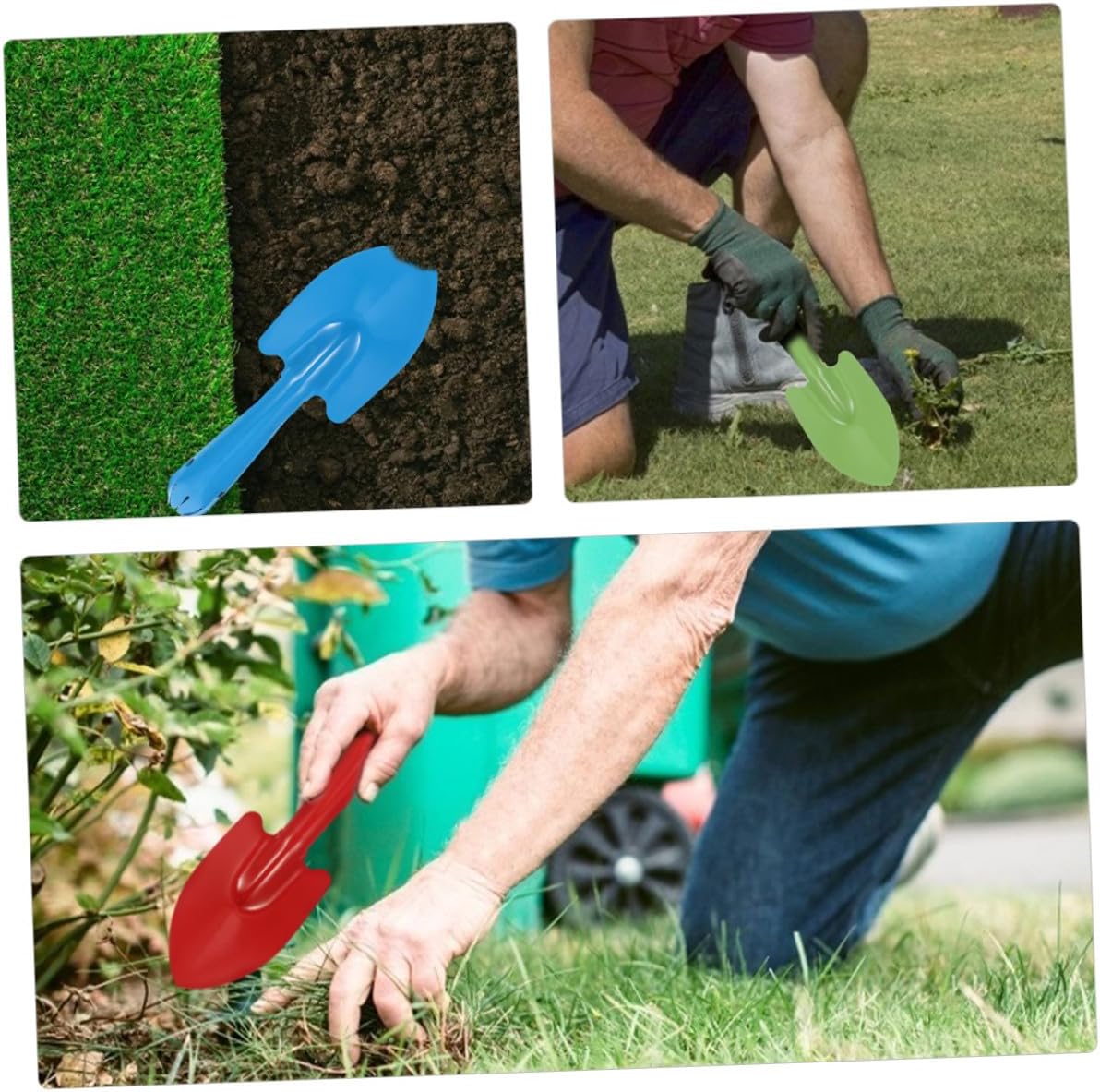 BESPORTBLE 8pcs Iron Gardening Shovel and Trowel Set for Planting and Digging, Multi-Color Hand Shovels for Garden Soil and Potting, Portable Tools for Lawn and Outdoor Use