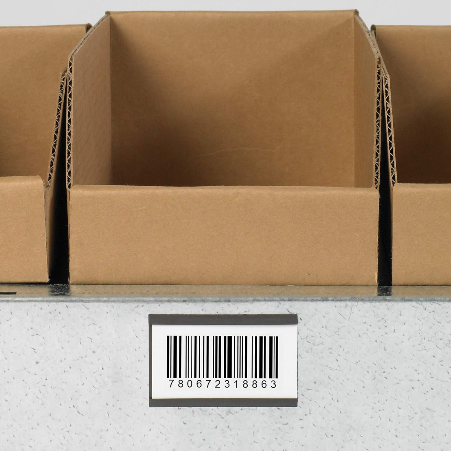 Box USA 2 x 3 Inch Magnetic C-Channel Label Holder with Paper Inserts, for Labeling Metal Surfaces (25 Pack)