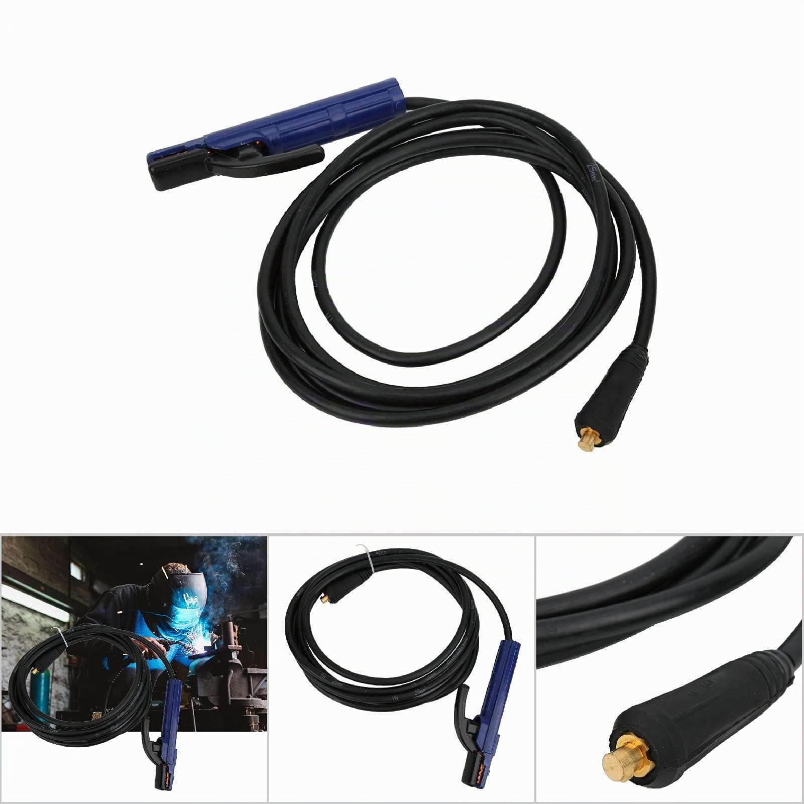 Soporte De Electrodo 300A, Abrazadera De Barra De Varilla De Soldadura Con Cable De 25 Mm² 4 M Soporte De Electrodo De Soldador MMA ARC Para Profesionales De La Soldadura Entusiastas