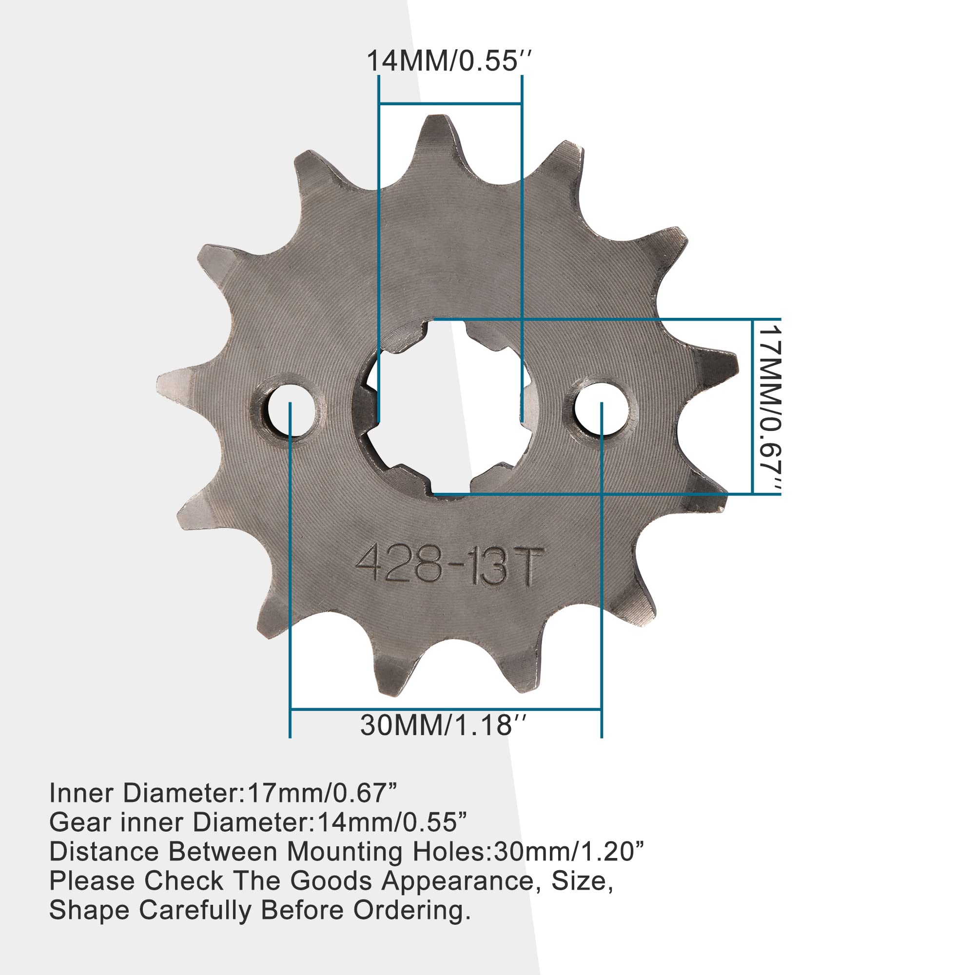 digirit53T、52T、51T、50T Amazon.com: GOOFIT 17mm Front Sprocket Replacement for 50cc 70cc