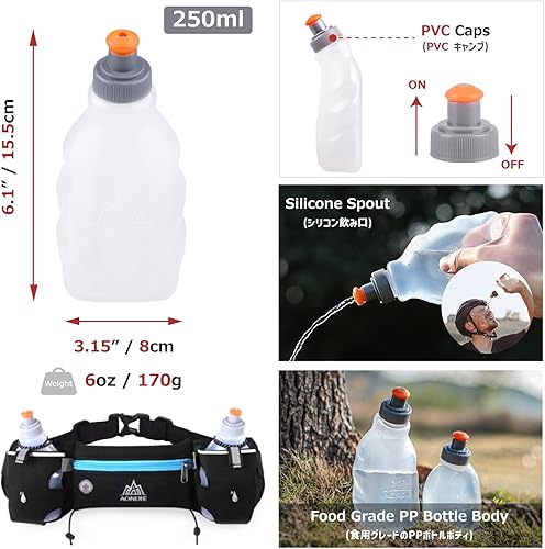 Miniatura 7 de Azarxis Mochila de hidratación 5L 5.5L Chaleco para correr para mujeres y hombres Maratón Trail Race Jogging Ciclismo Senderismo