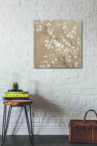 Miniatura 2 de Epic Graffiti Danhui Nai - Lienzo decorativo para pared, diseño de flor de cerezo blanco II Neutral, 26 x 26 pulgadas