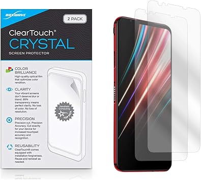 BoxWave Nubia Red Magic 5G Screen Protector, [ClearTouch Crystal 2-Pack] HD Film Skin - Shields from Scratches for Nubia Red Magic 5G