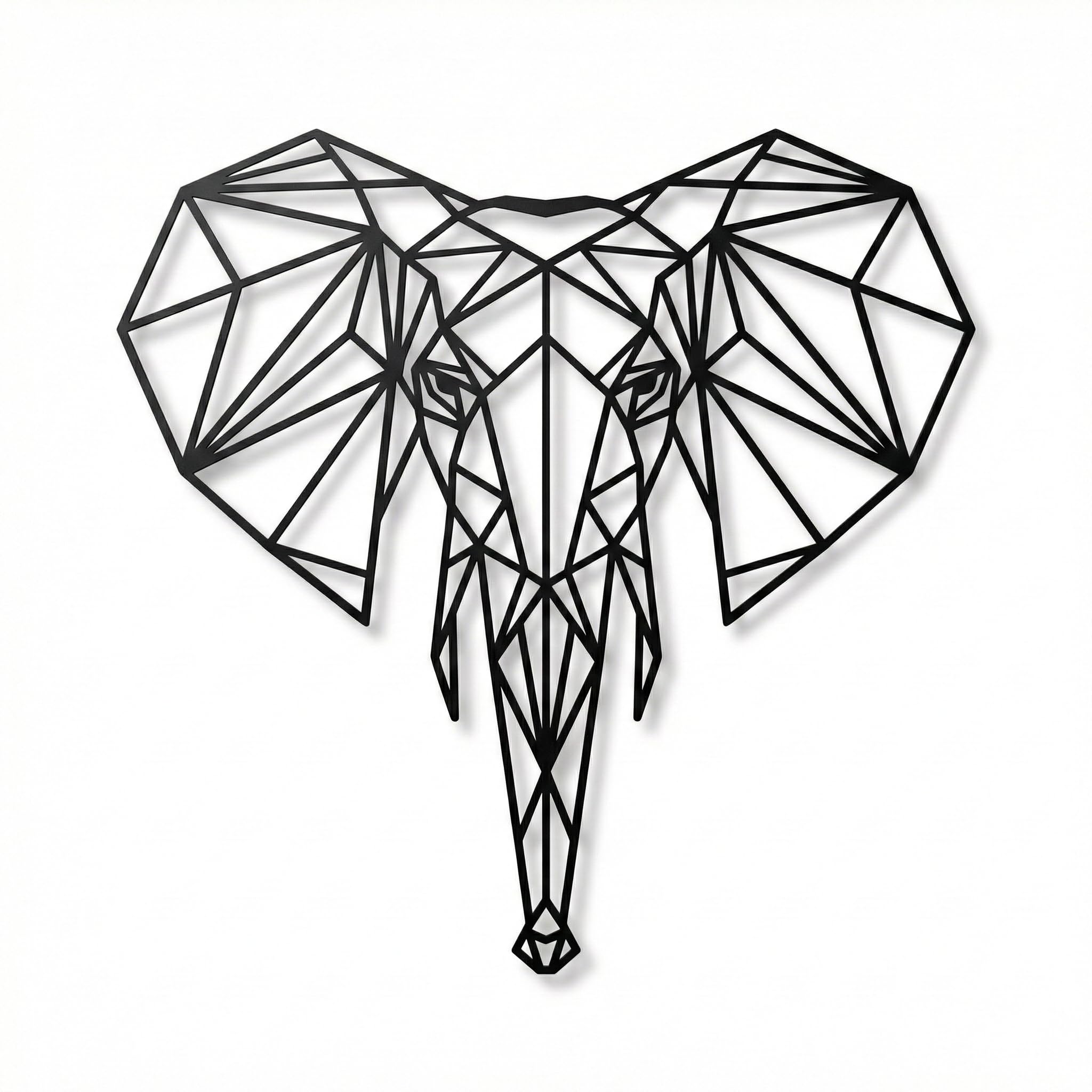Sculpture d'éléphant géométrique DEKADRON pour habiller un mur vide