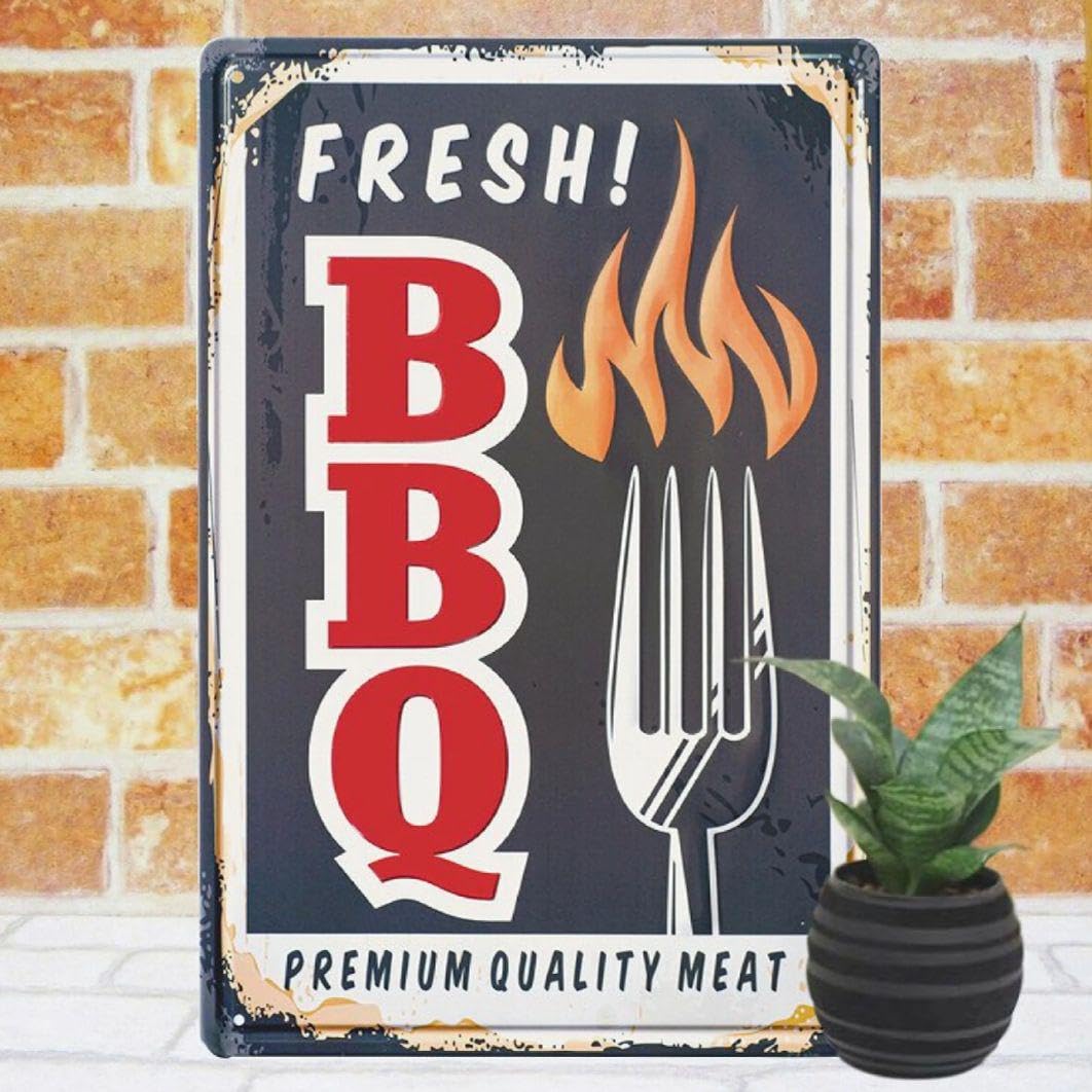 Amazon | デザイン看板eバーベキュー3ポスター絵ステーキbbqアウトドア 