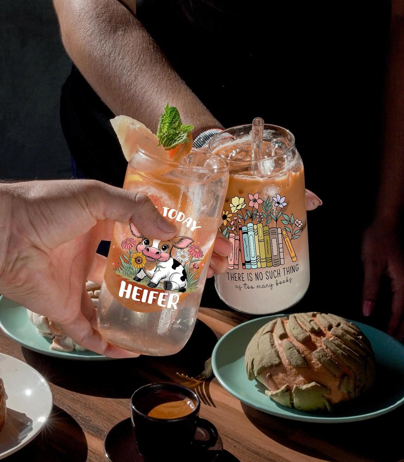 Book Lovers Gifts,Mothers Day Reading Accessories Coffee Tumbler Book Women,Readers,Bookworm Coffee Tumbler,Gifts for Birthday Christmas,16 oz Cute Glass Cups with Lids and Straws - Image 5