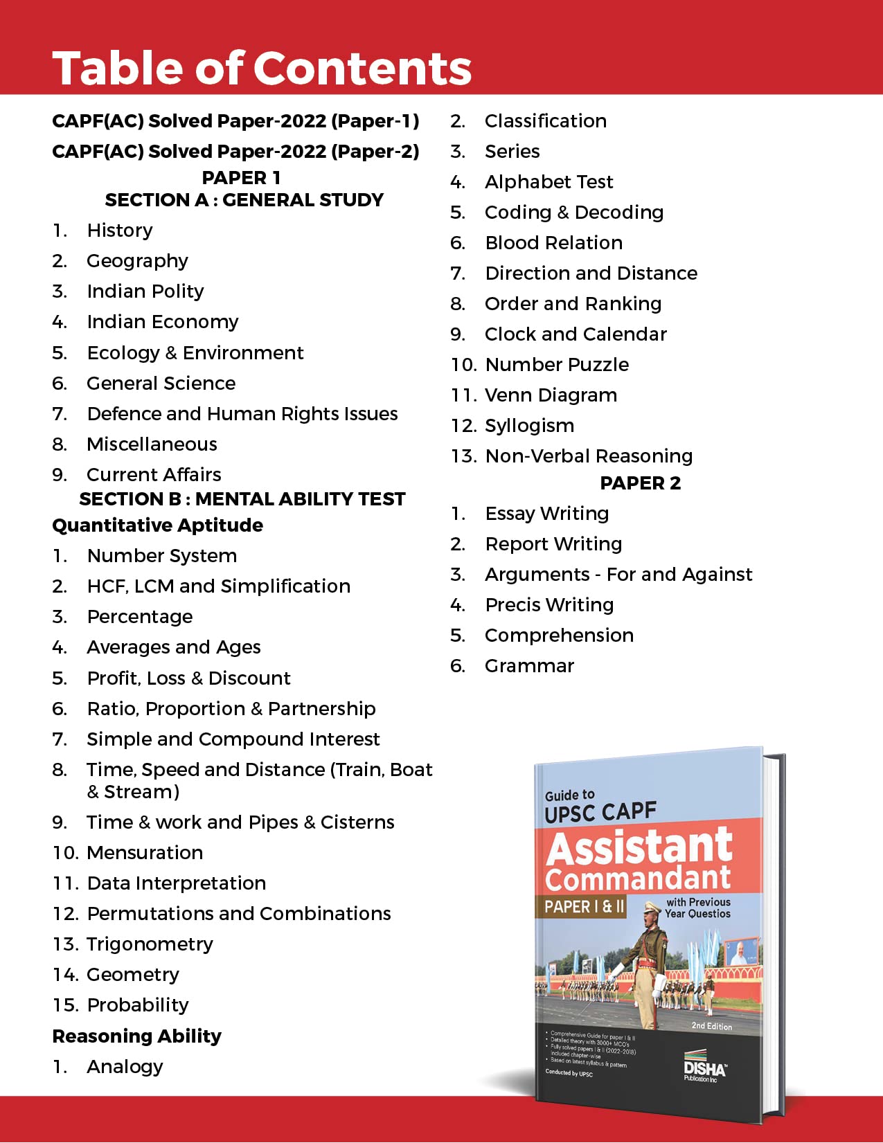 Guide to UPSC CAPF Assistant Commandant Paper I & II with Previous Year Questions 2nd Edition | CAPF AC Exam 2023 | Central Armed Police Forces | PYQs | General Studies & Descriptive Paper 1