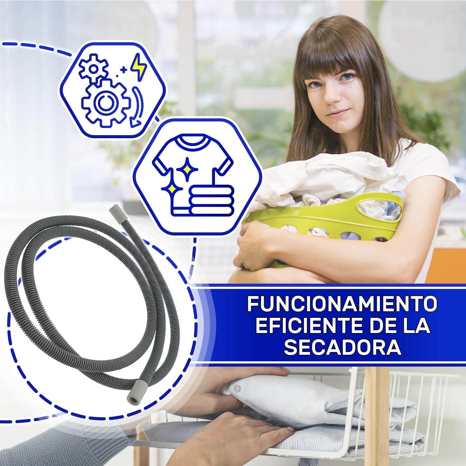 Tubo Desagüe Secadora Beko 1,6 m Original 2951260100 - MONTERAL