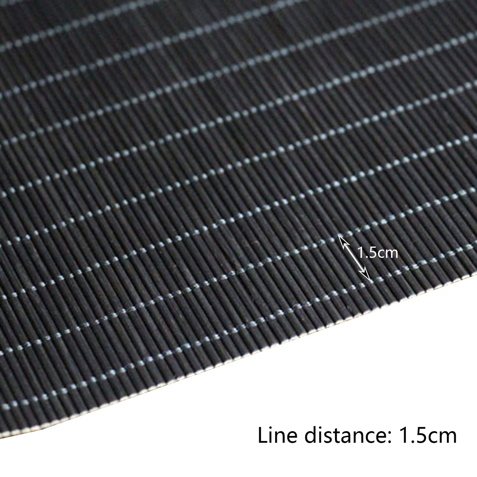 Camino de mesa de bambú negro de estilo japonés, antideslizante, con aislamiento térmico, para mesa de comedor, decoración elegante del hogar, tamaño: 60 x 150 cm