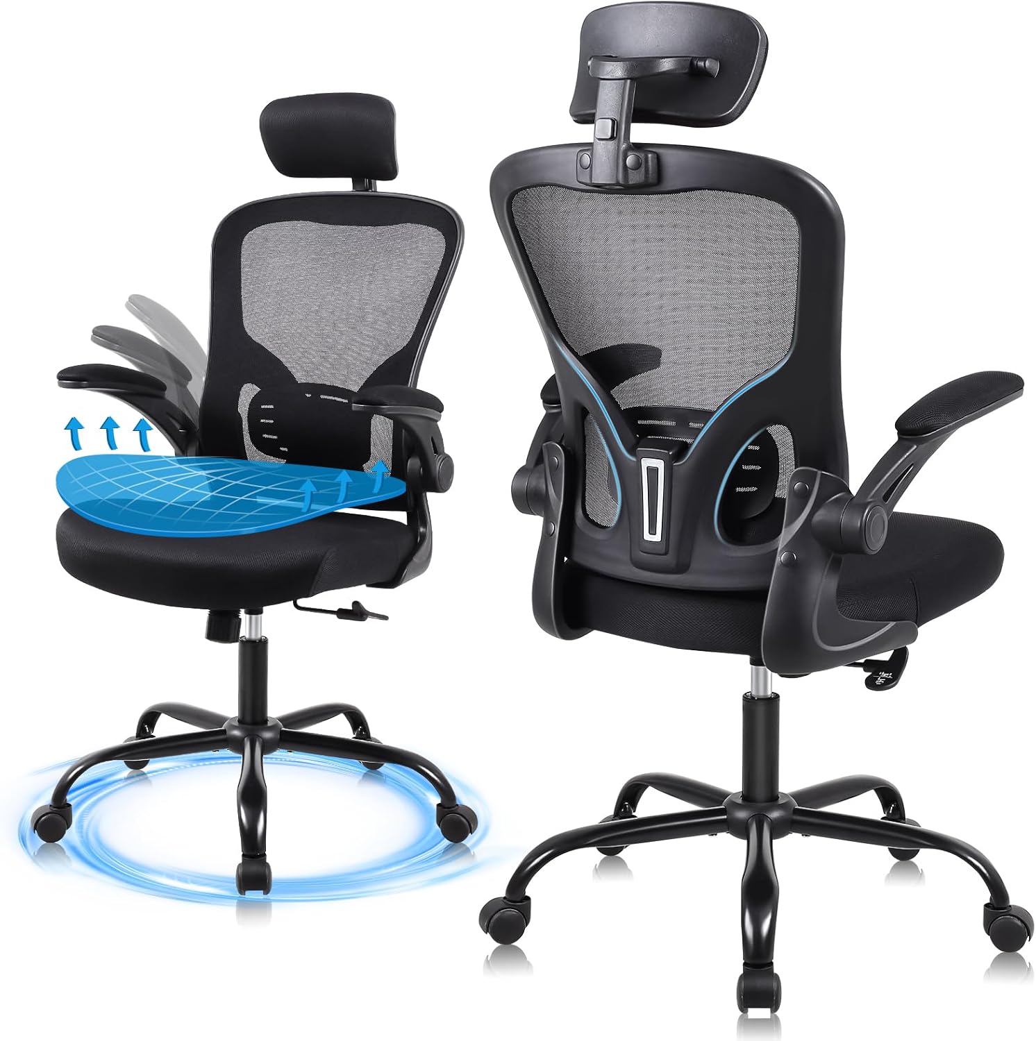 Flysky Ergonomic Office Chair Mesh Home Office Chair with