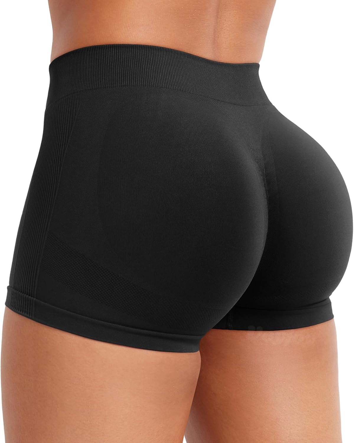 VOYJOY Women Impact Booty Shorts 2.5" Low Rise Hidden Scrunch Butt Lifting Seamless Workout Gym Running Biker Hot Shorts