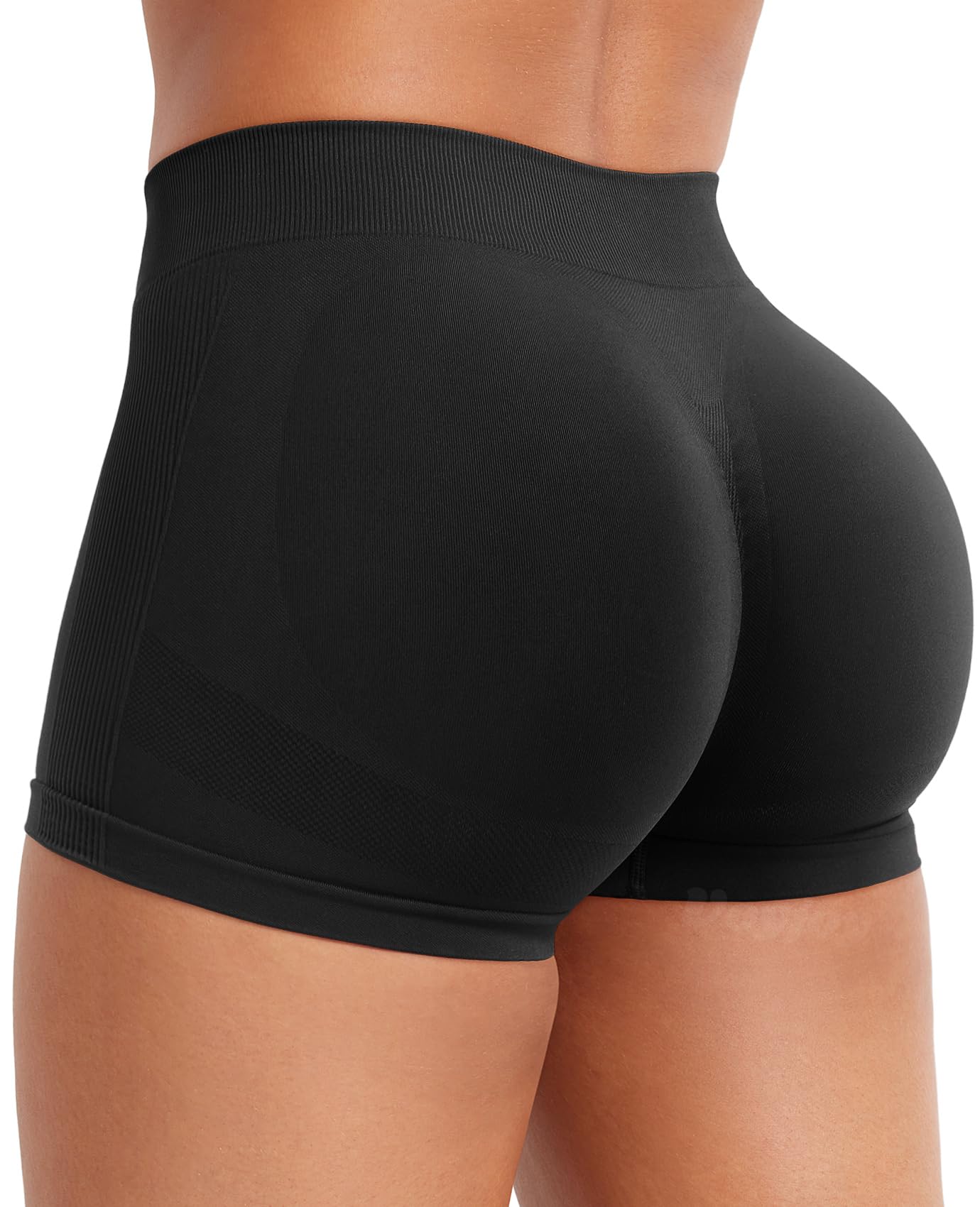 voyjoy Women Impact Booty Shorts 2.5" Low Rise Hidden Scrunch Butt Lifting Seamless Workout Gym Running Biker Hot Shorts-picture-44