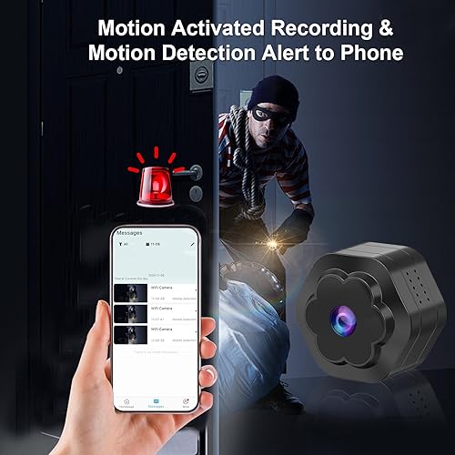 Miniatura 3 de Mini cámara oculta WiFi espía inalámbrica portátil para niñera para el hogar, cámaras de seguridad pequeñas HD 1080P con detección de movimiento,