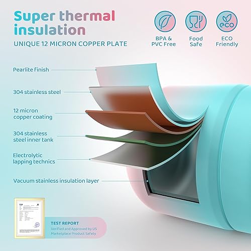 Miniatura 4 de Tarro térmico de sopa para comida caliente, recipientes para almuerzo y sopa con aislamiento al vacío para niños, de acero inoxidable, de 13.5