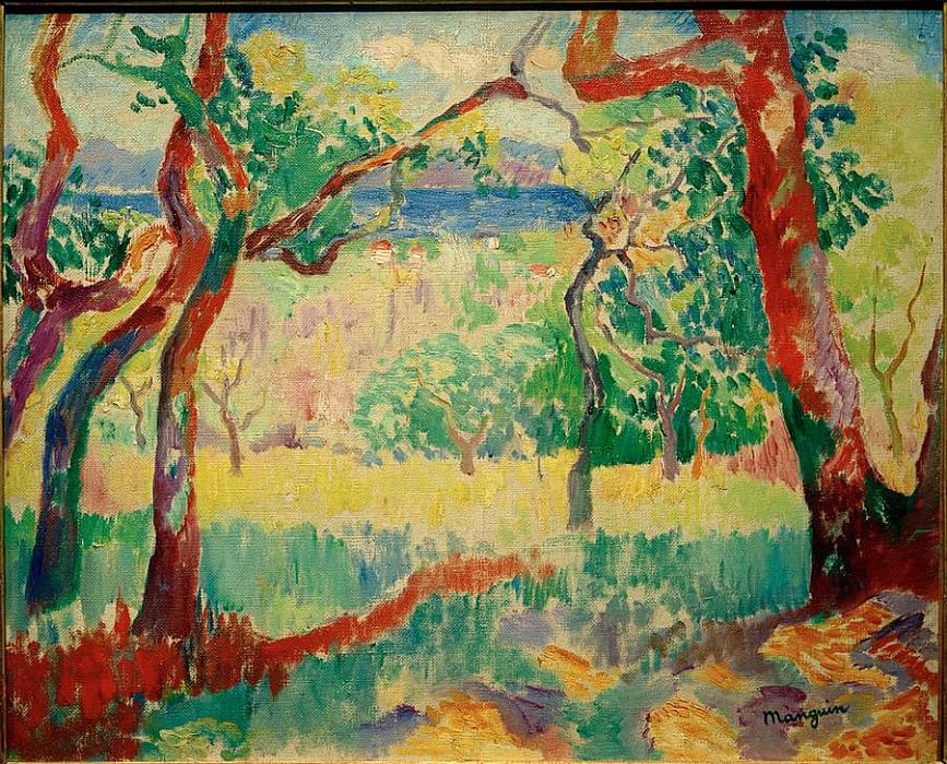 Tableau la Vallée la Villa Demière Henri Charles Manguin impression d'art