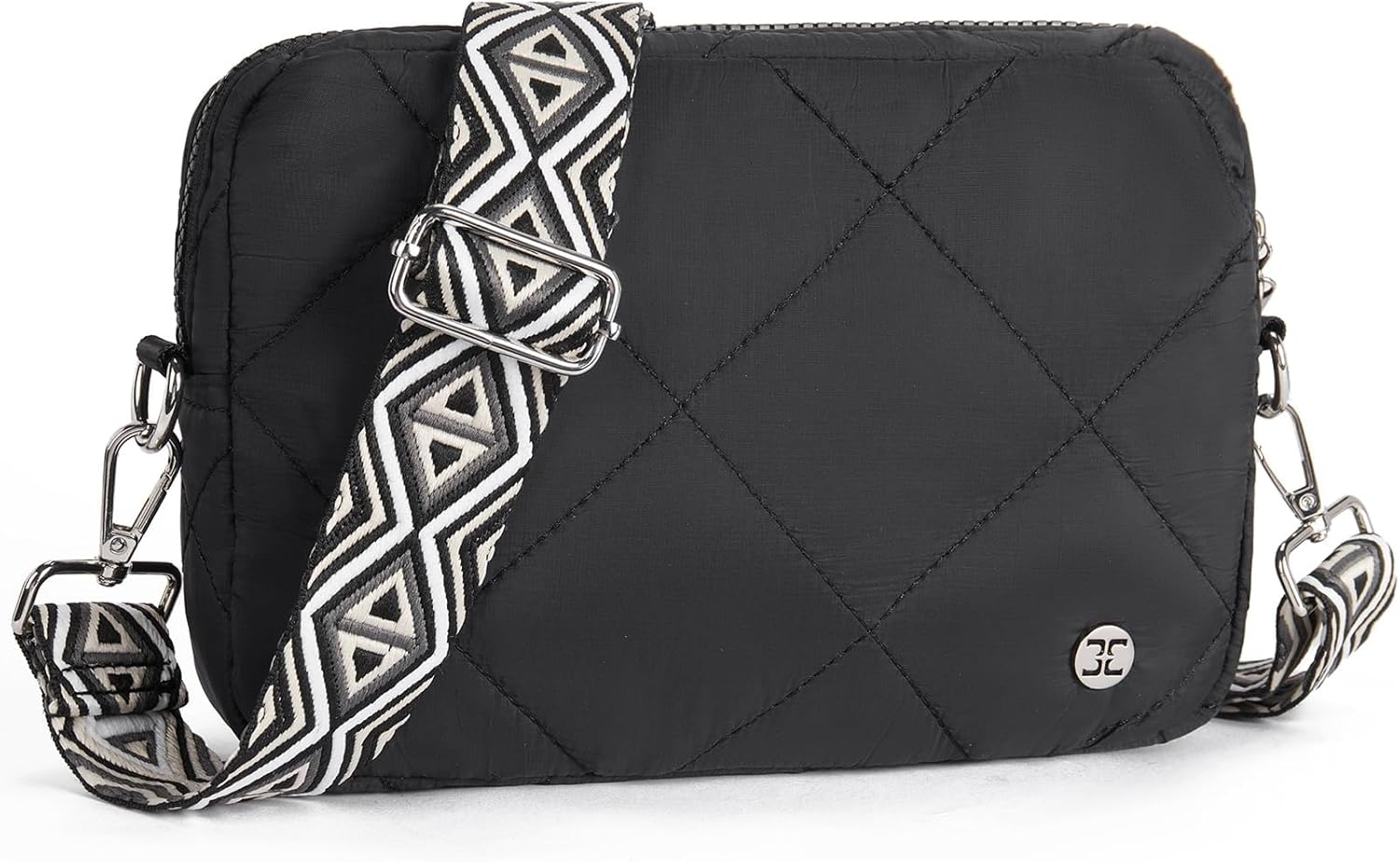Telena Crossbody Bags for Women Quilted Design Puffer Bag Purse Lightweight Shoulder Bag (1-black) - Image 7