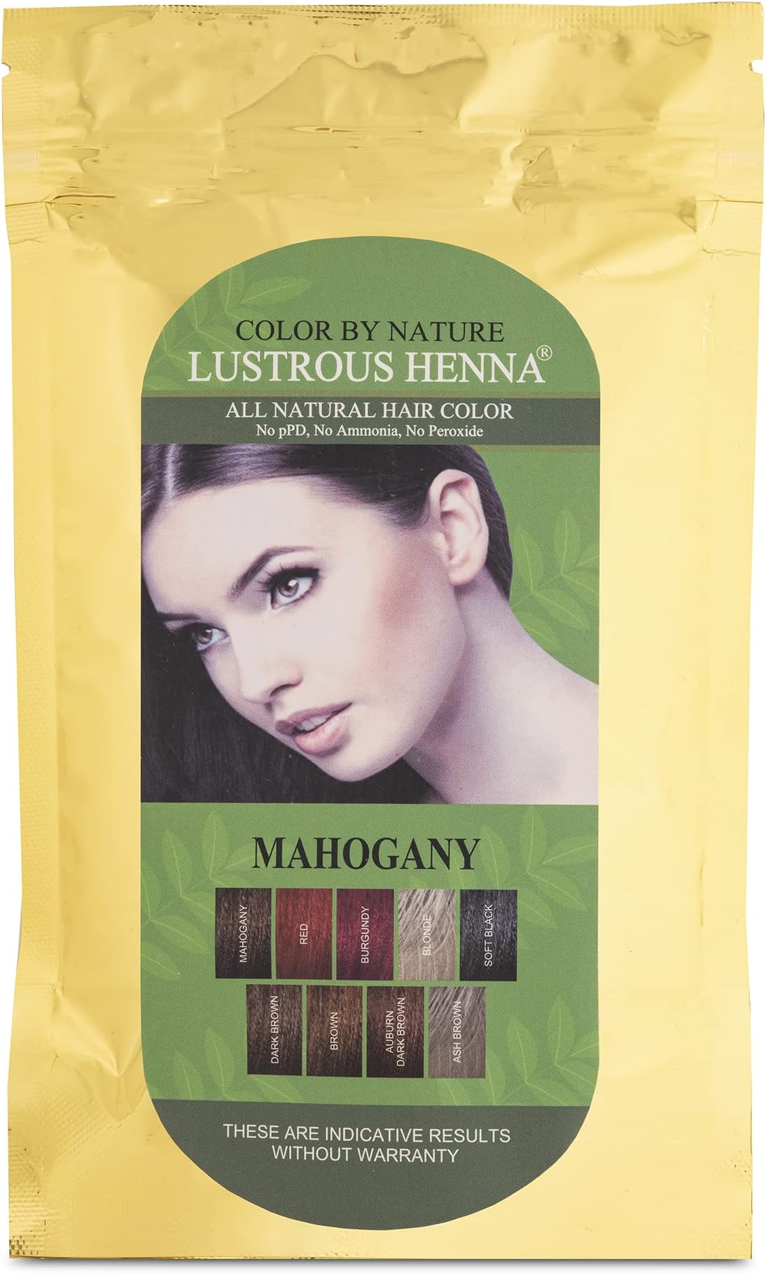 Mahogany Color by Nature Lustrous Henna 100 Grams