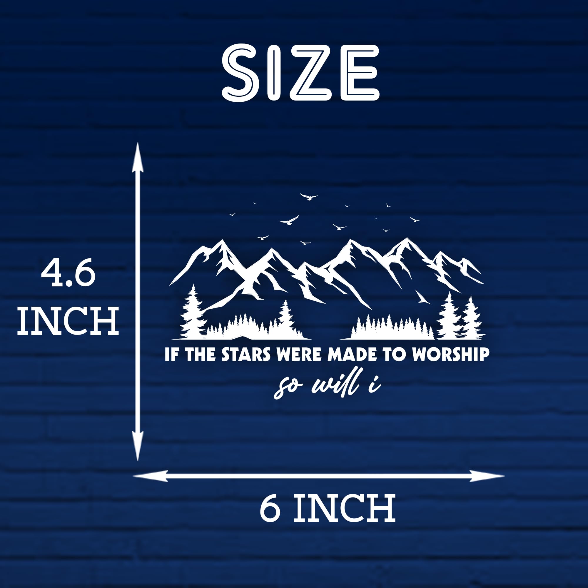 'If The Stars were Made to Worship' naklejka samochodowa zabawna góra chrześcijańska religijna biblia humor akcesoria do okien samochodowych afirmacje winyl wodoodporna 15 cm naklejka na zderzak