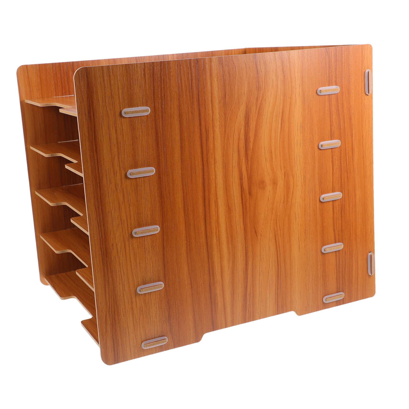 TEHAUX Organizzatore Documenti da Scrivania in Legno Multistrato Stabile per Ufficio e Casa