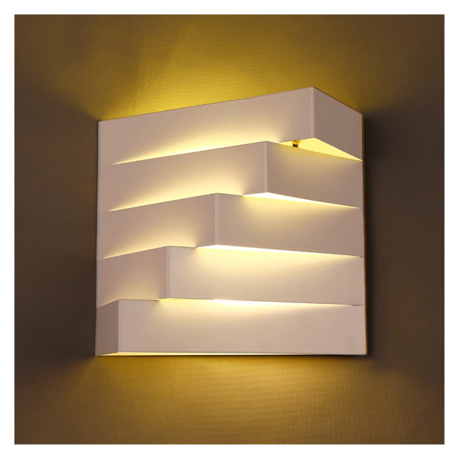 Simple LED Modern Wall Lamp Personality Rotating Space Stair Wall Lamp Showroom Living Room Bedside Bedroom Light Fixtures (Color : 24x27cm Big Size : Cool White) (19x21cm Small Cool White)
