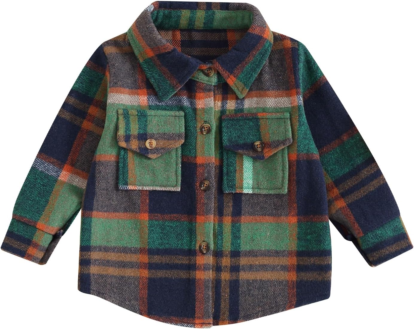 MERSARIPHY Baby Boy Flannel Shirt Toddler Plaid Shirt Baby Button Down Jacket Coat Infant Fall Outfits