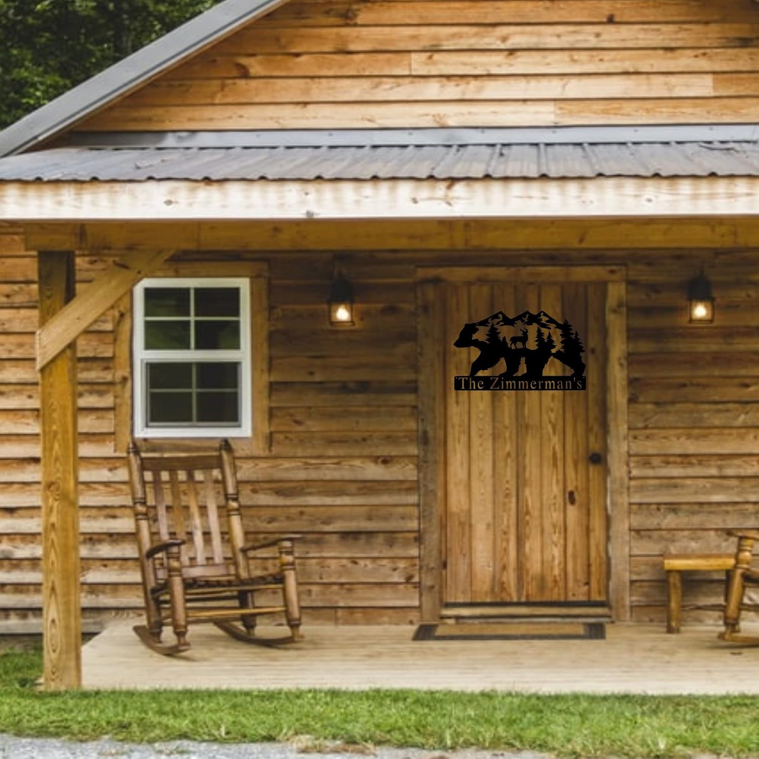 Personalized Bear in Nature by Sea Biscuit Metal Designs