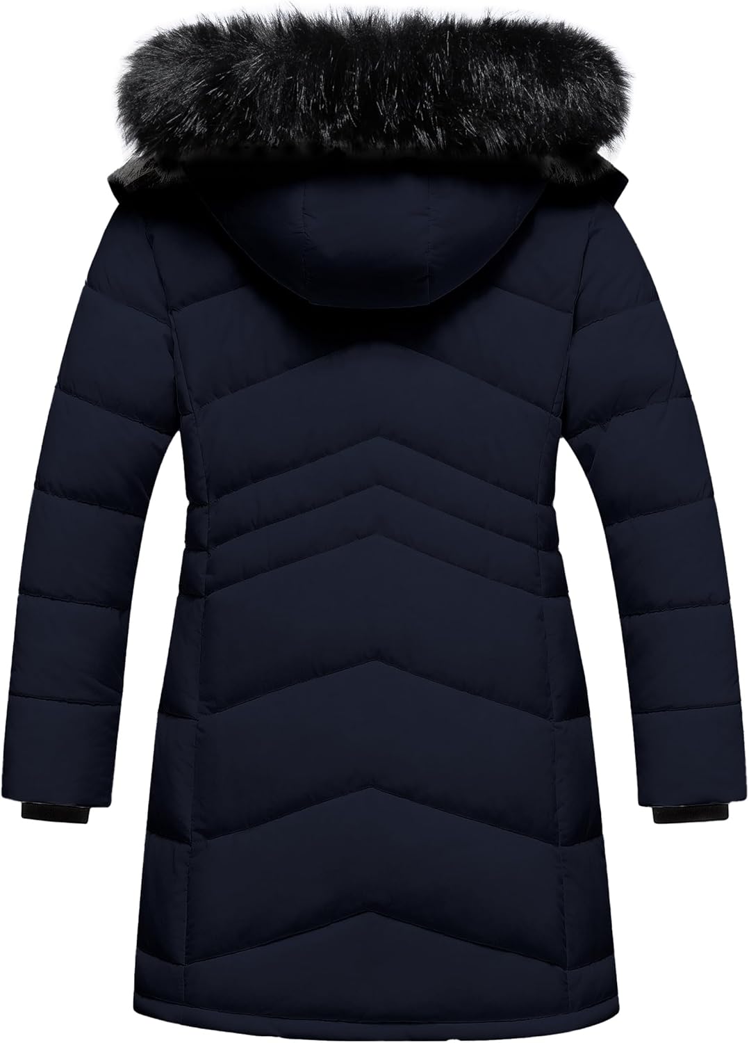 Girl's Winter Coats Kids Waterproof Long Puffer Jacket Thicken Fleece Lined Ski Parka with Detachable Fur Hooded - Image 2
